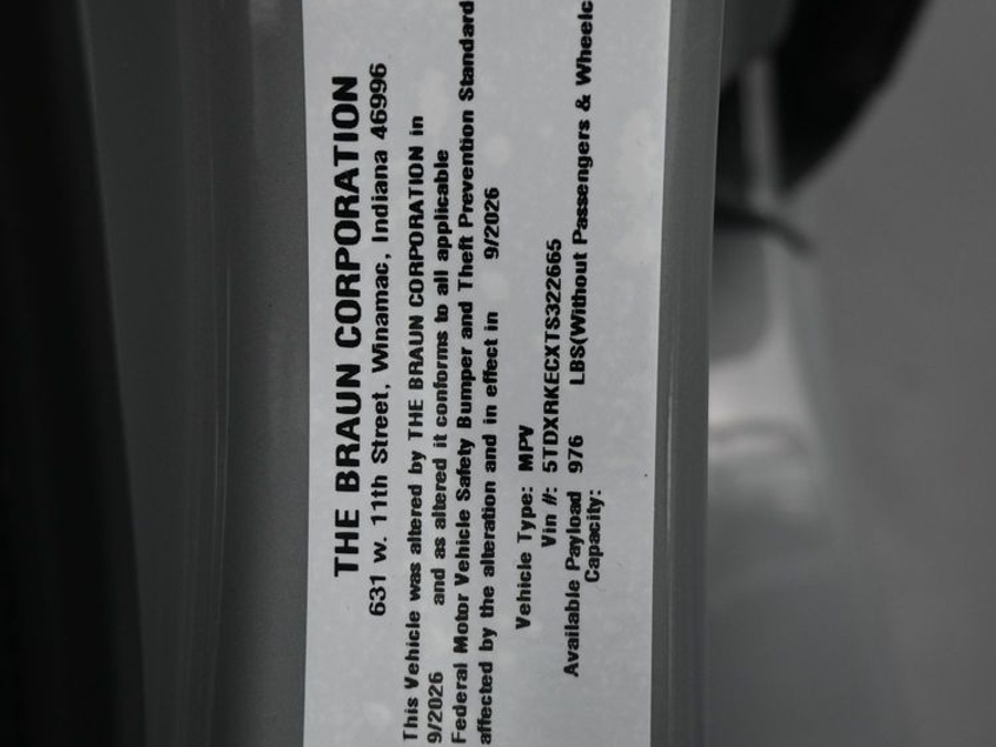New 2026 Toyota Sienna Hybrid XSE Sport - BraunAbility Side Entry In Floor Automatic Ramp