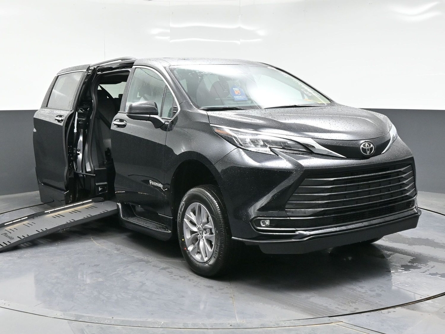Black Toyota Sienna with Side Entry Automatic Fold Out ramp
