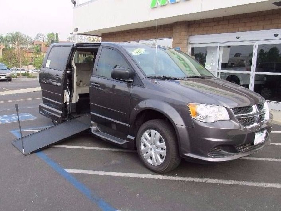 Grey Dodge Grand Caravan with Side Entry Manual In Floor ramp