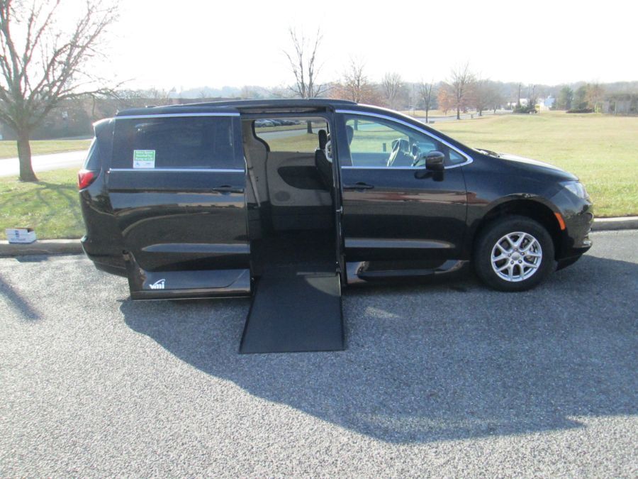 Black Chrysler Voyager with Side Entry Automatic In Floor ramp