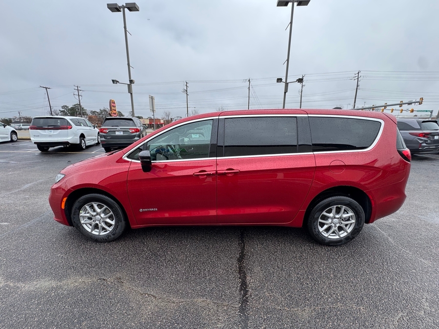 Red Chrysler Pacifica with Side Entry Automatic Fold Out ramp