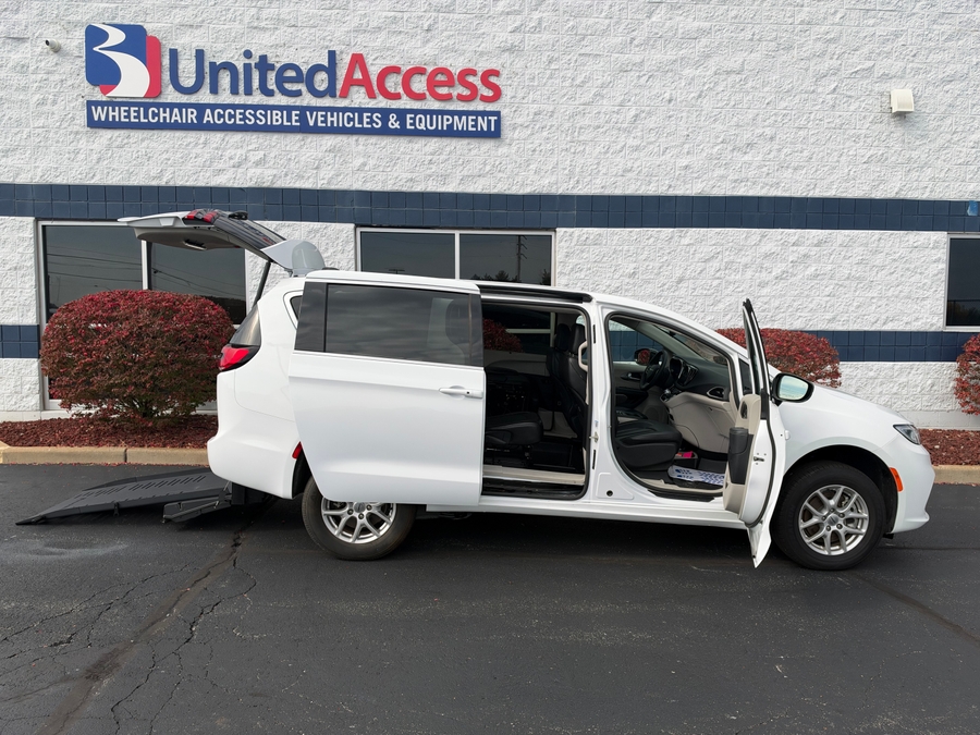 Used 2024 Chrysler Pacifica Touring L - BraunAbility Commercial Rear Entry Fold Out Manual Ramp