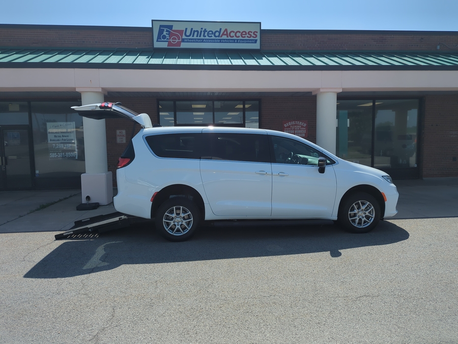 Used 2024 Chrysler Pacifica Touring - FR Conversions Commercial Rear Entry Fold Out Manual Ramp