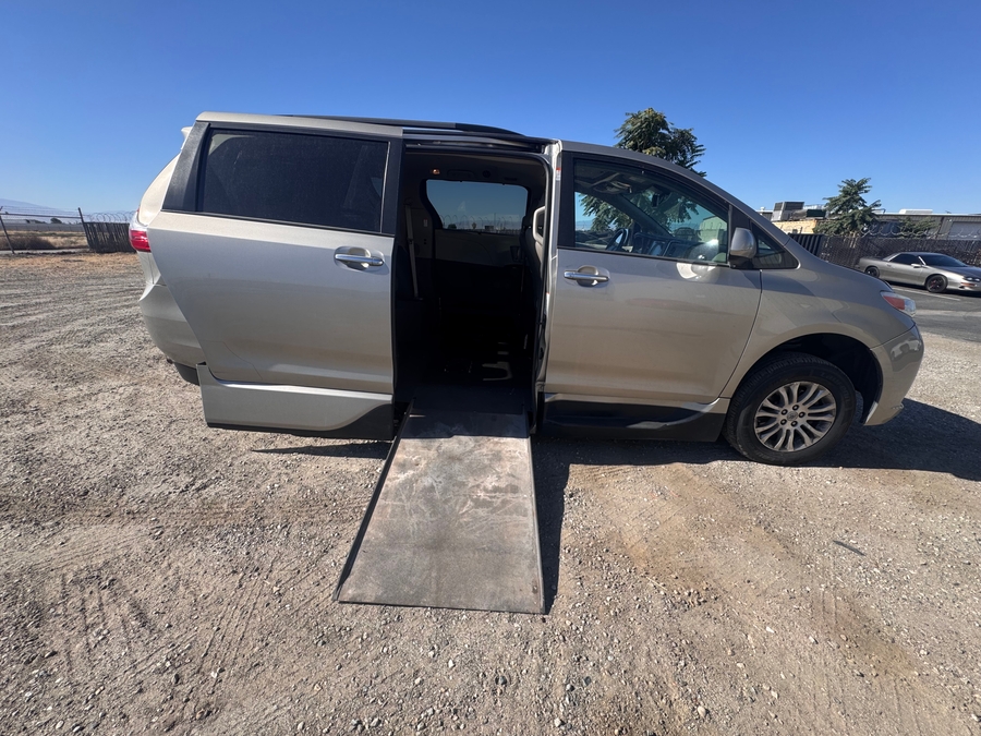 Gold Toyota Sienna with Side Entry Automatic In Floor ramp