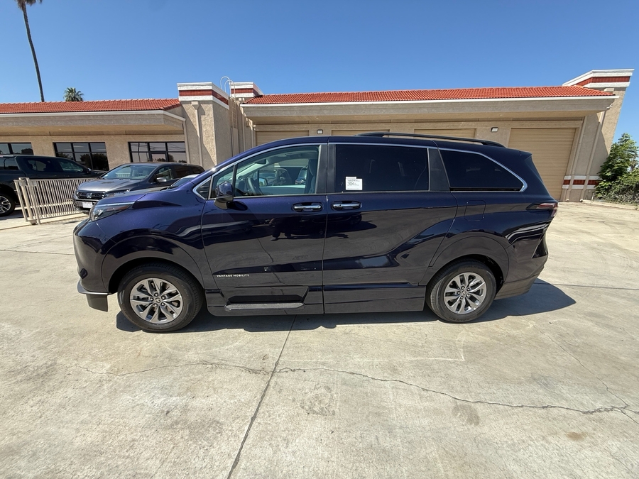 Blue Toyota Sienna with Side Entry Automatic In Floor ramp