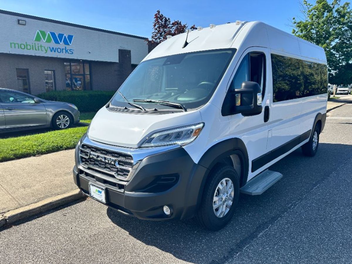 White Ram ProMaster with Rear Entry Automatic Fold Out ramp