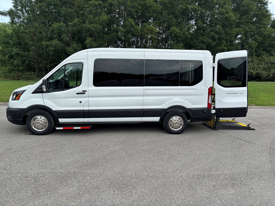 New 2025 Ford Transit 350 XL - Master's Transportation Commercial Rear Entry Lift Automatic Ramp