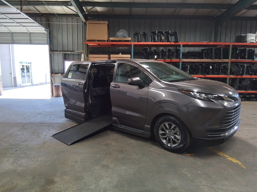Grey Toyota Sienna with Side Entry Automatic In Floor ramp