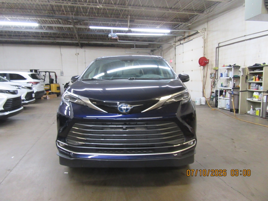 Blue Toyota Sienna with Side Entry Automatic In Floor ramp