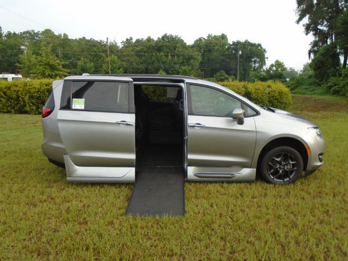 Silver Chrysler Pacifica with Side Entry Automatic In Floor ramp