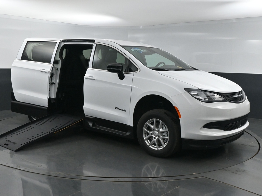 Used 2025 Chrysler Voyager LX - BraunAbility Commercial Side Entry Fold Out Manual Ramp