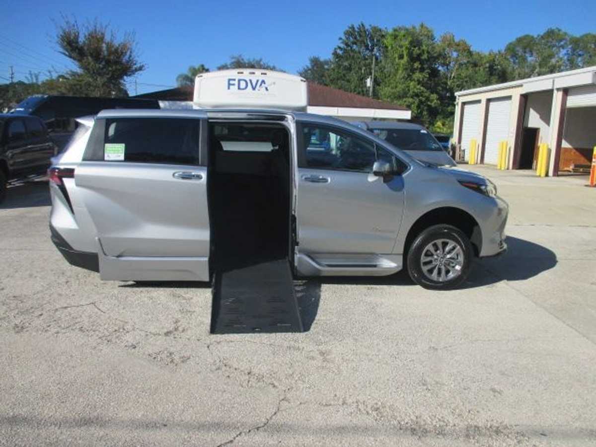 Silver Toyota Sienna with Side Entry Automatic Fold Out ramp
