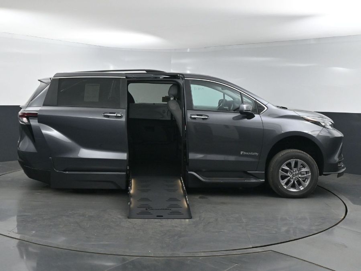 Grey Toyota Sienna with Side Entry Automatic Fold Out ramp