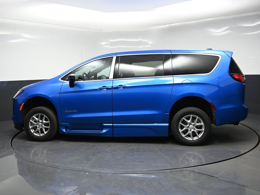 Blue Chrysler Pacifica with Side Entry Automatic Fold Out ramp