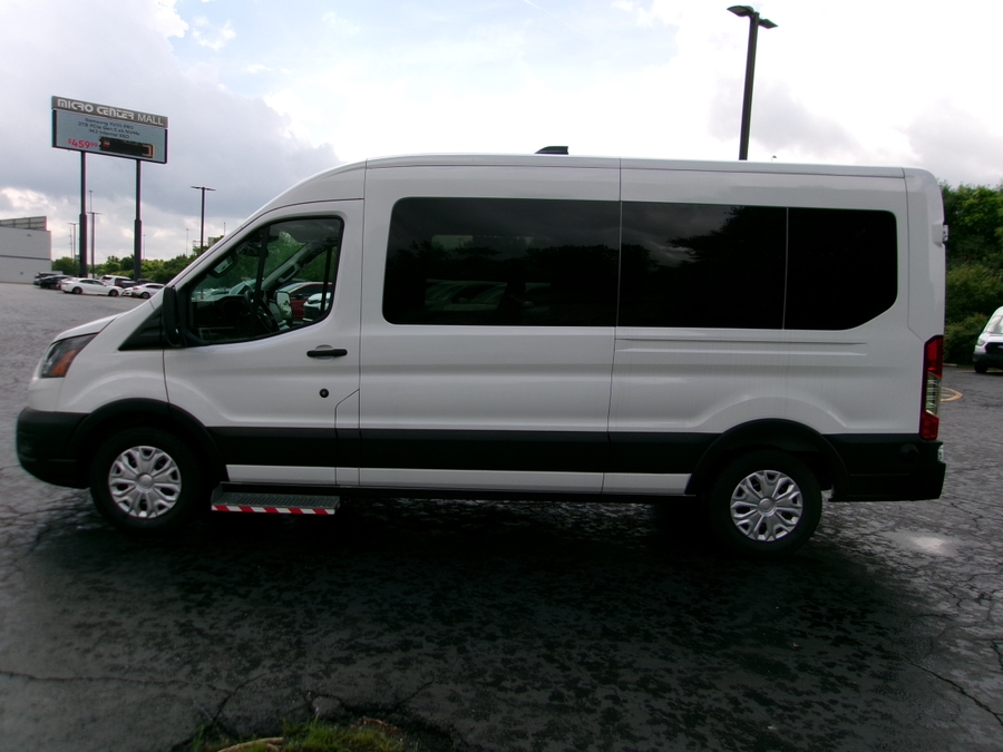 White Ford T350 with Rear Entry Automatic Fold Out ramp