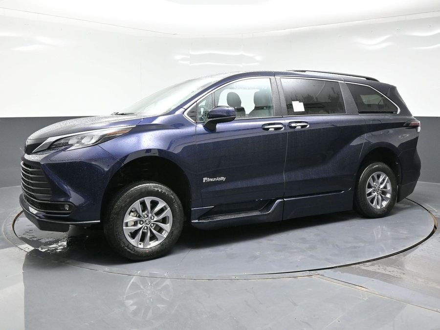 Blue Toyota Sienna with Side Entry Automatic Fold Out ramp