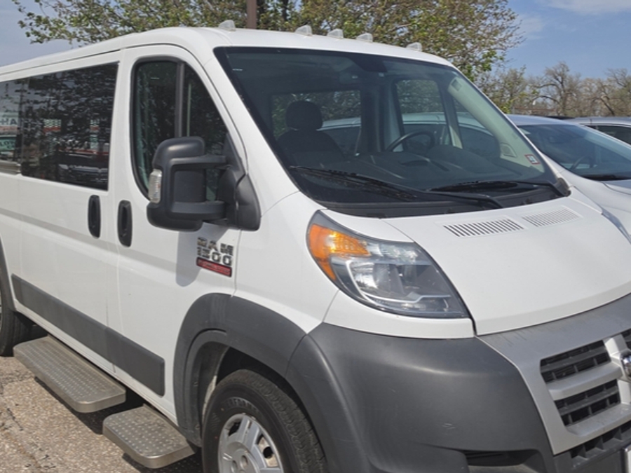 White Ram ProMaster with Rear Entry Automatic Fold Out ramp