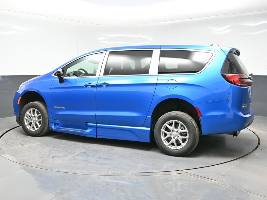 Blue Chrysler Pacifica with Side Entry Automatic Fold Out ramp