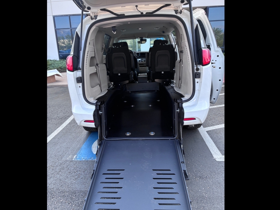 Used 2023 Chrysler Voyager LX - BraunAbility Commercial Rear Entry Fold Out Manual Ramp