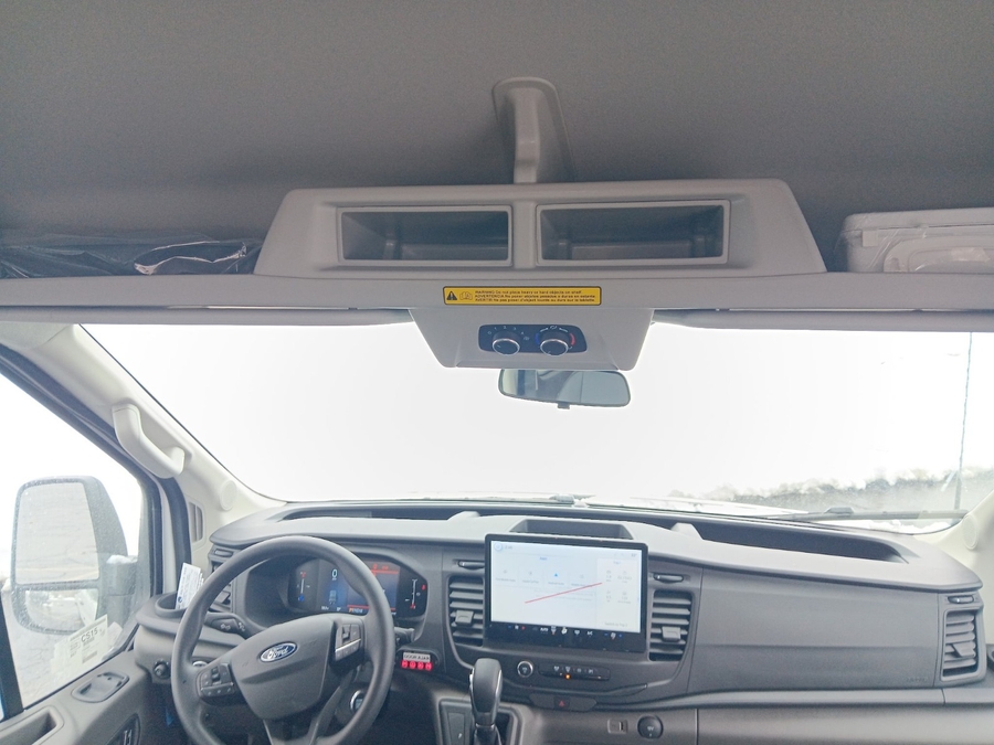 White Ford T350 with Rear Entry Automatic Fold Out ramp