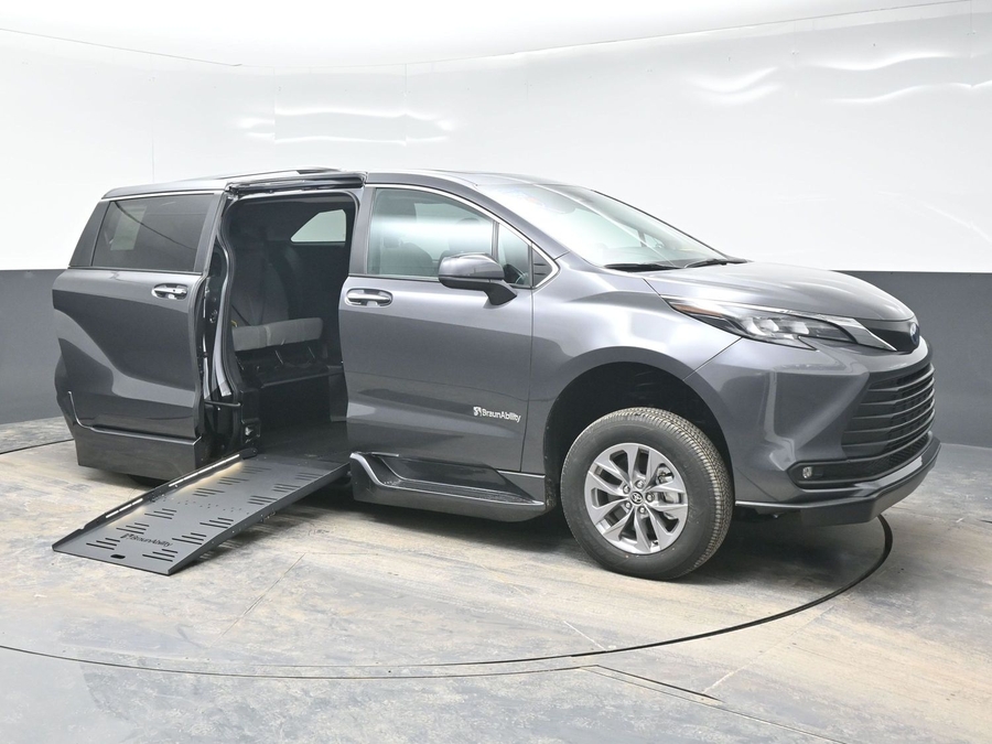 Grey Toyota Sienna with Side Entry Automatic Fold Out ramp