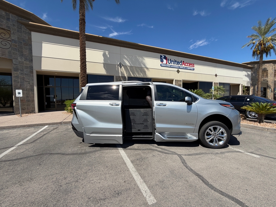 Used 2024 Toyota Sienna Hybrid Platinum - BraunAbility Side Entry Fold Out Automatic Ramp