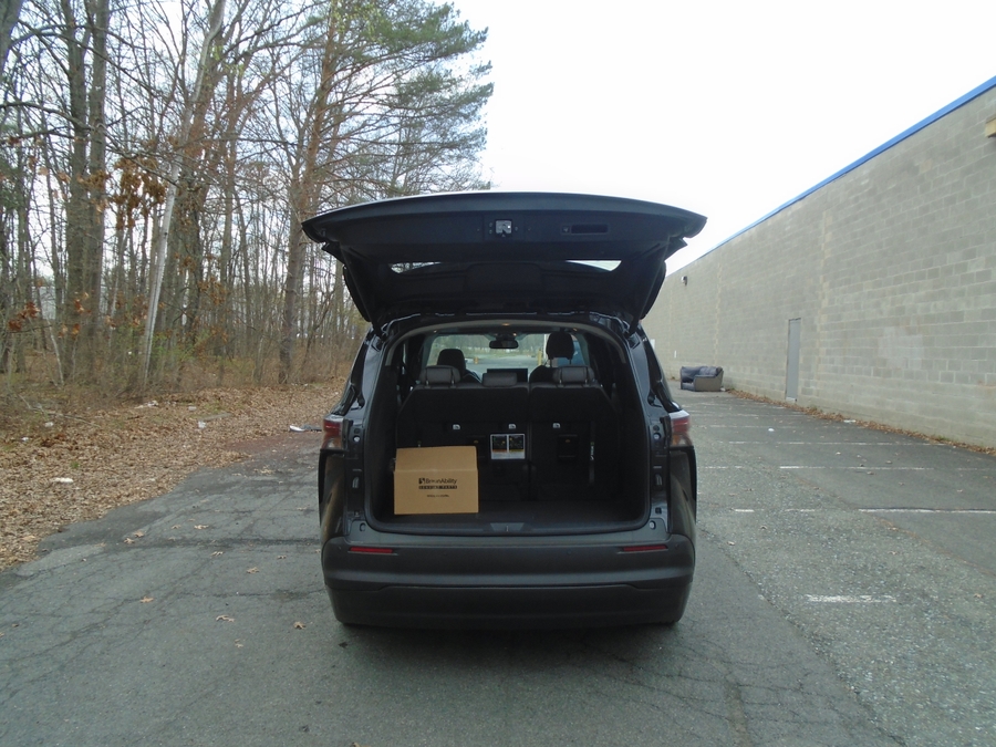 Black Toyota Sienna with Side Entry Automatic In Floor ramp