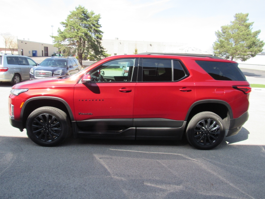 Red Chevrolet Traverse with Side Entry Automatic In Floor ramp