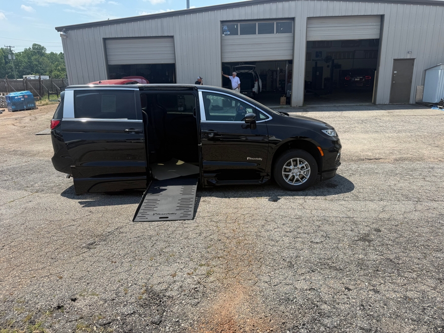 Black Chrysler Pacifica with Side Entry Automatic Fold Out ramp