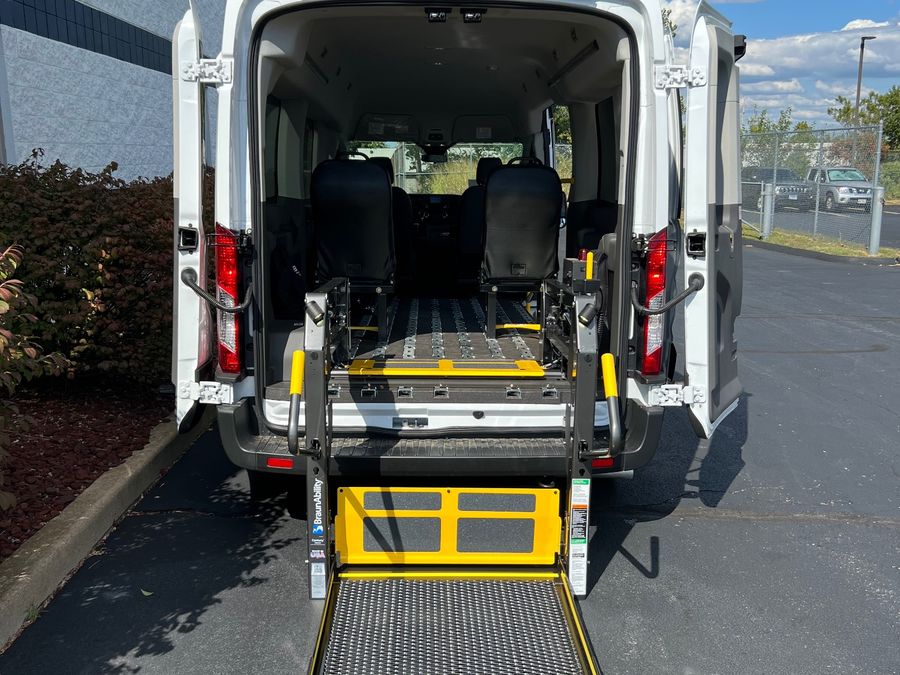 New 2024 Ford Transit 350 XL - Fenton Mobility Commercial Rear Entry Entry Lift Automatic Ramp