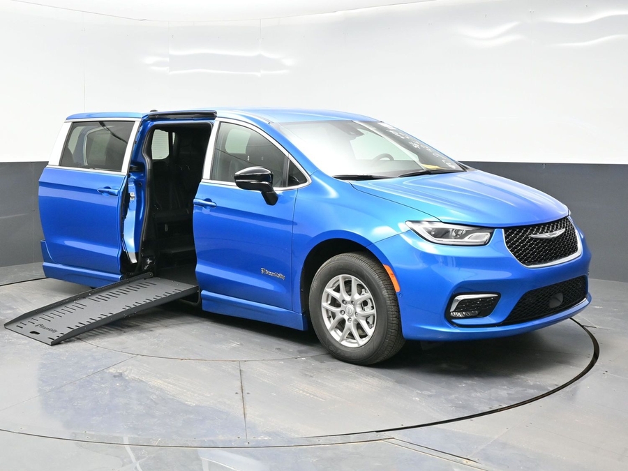 Blue Chrysler Pacifica with Side Entry Automatic Fold Out ramp