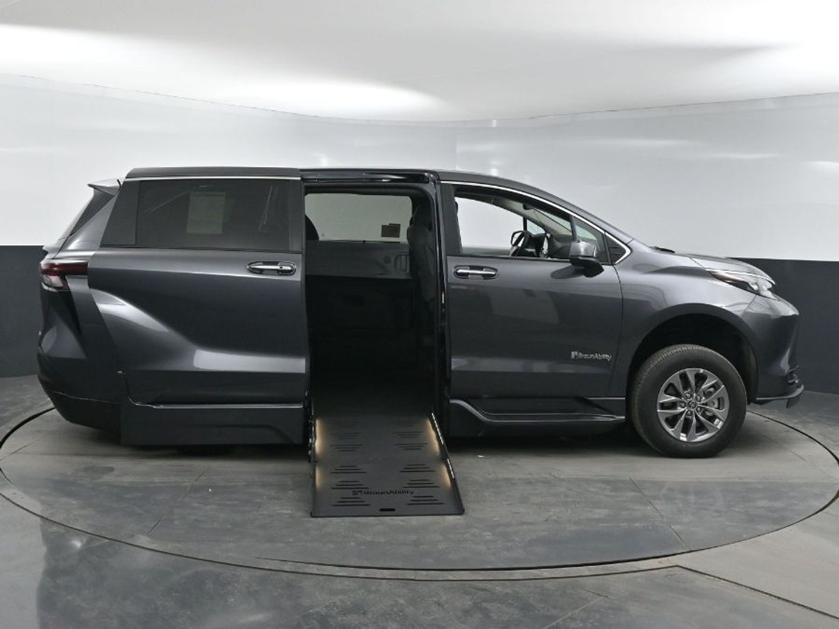 Grey Toyota Sienna with Side Entry Automatic Fold Out ramp