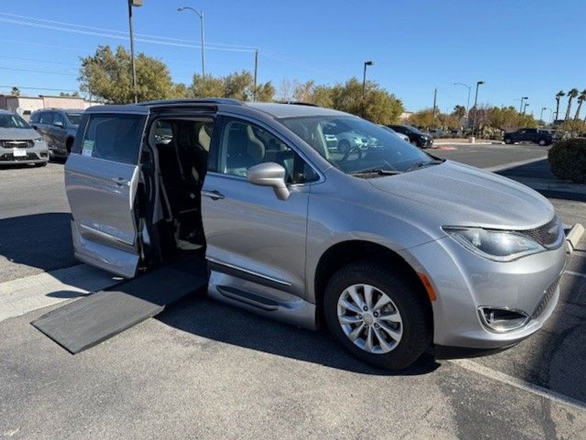 Silver Chrysler Pacifica with Side Entry Automatic In Floor ramp