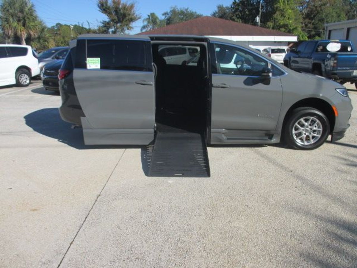 Grey Chrysler Pacifica with Side Entry Automatic Fold Out ramp