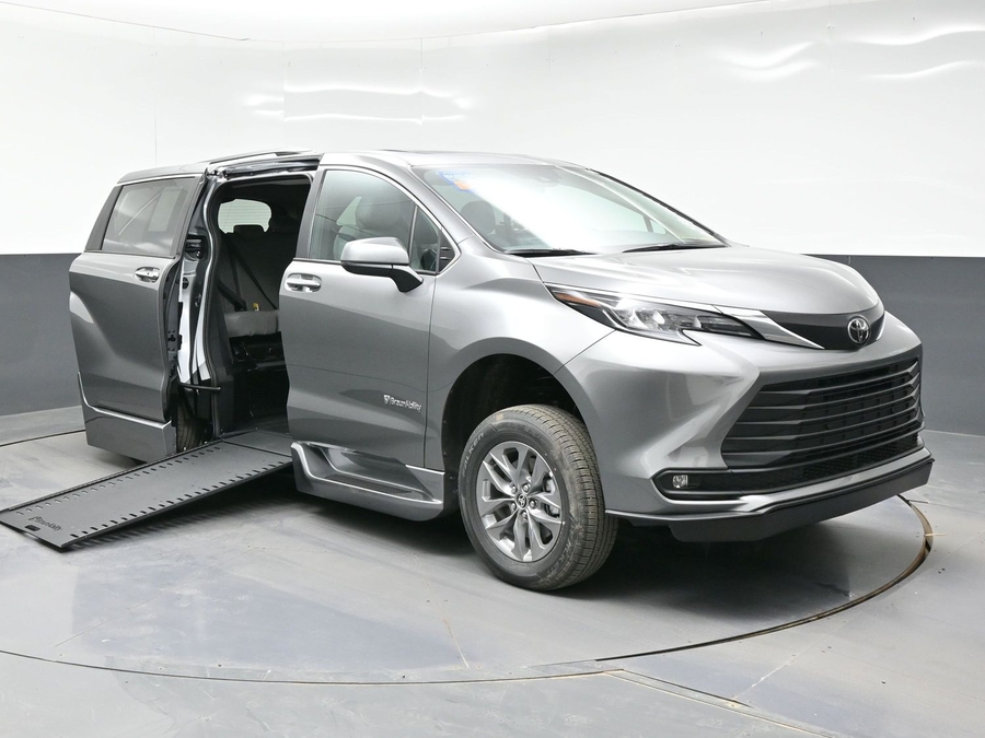 Grey Toyota Sienna with Side Entry Automatic In Floor ramp