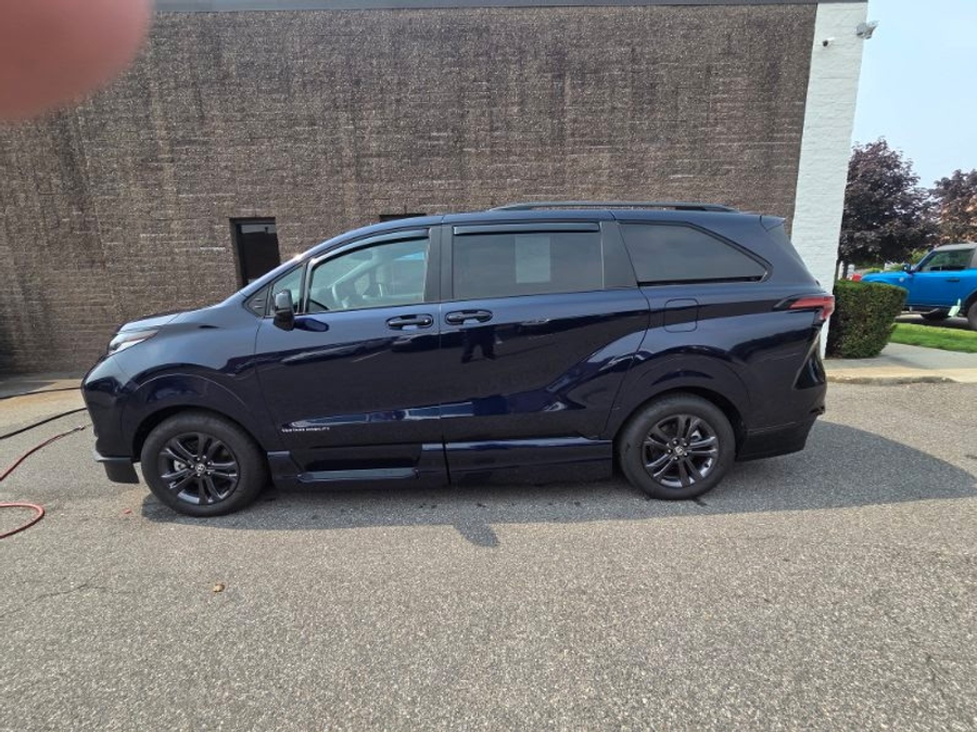 Blue Toyota Sienna with Side Entry Automatic In Floor ramp
