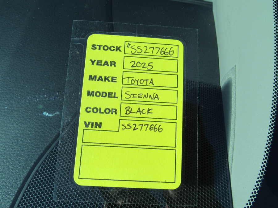 Black Toyota Sienna with Side Entry Automatic Fold Out ramp