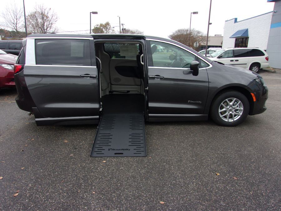 Grey Chrysler Voyager with Side Entry Automatic Fold Out ramp