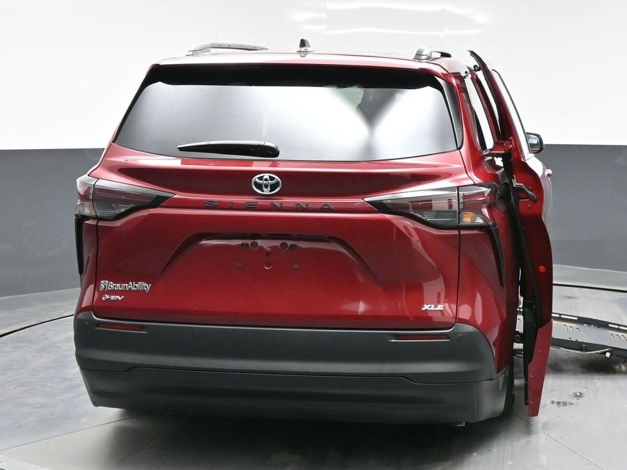Red Toyota Sienna with Side Entry Automatic Fold Out ramp