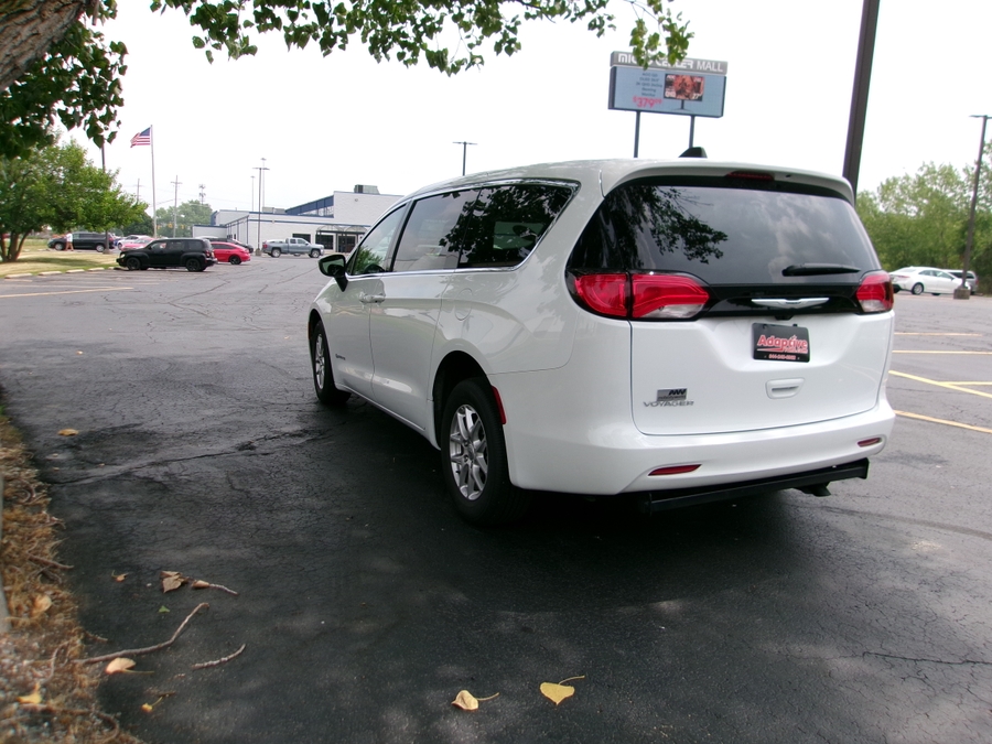 White Chrysler Voyager with Side Entry Automatic Fold Out ramp