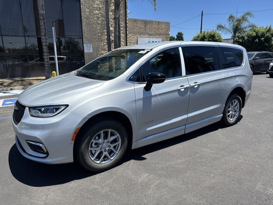 Silver Chrysler Pacifica with Side Entry Automatic Fold Out ramp