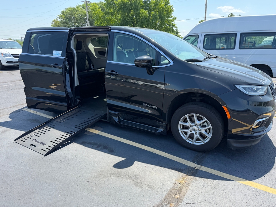 Used 2024 Chrysler Pacifica Touring L Safety - BraunAbility Side Entry Fold Out Automatic Ramp