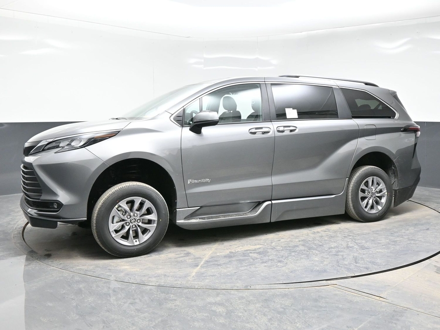 Grey Toyota Sienna with Side Entry Automatic In Floor ramp
