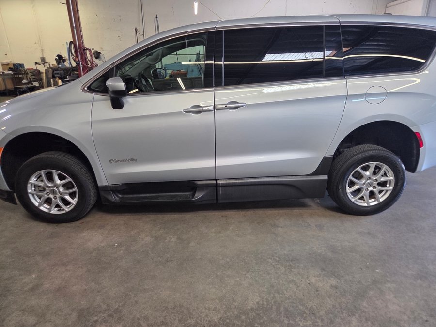 Used 2022 Chrysler Voyager LX - BraunAbility Commercial Side Entry Fold Out Manual Ramp