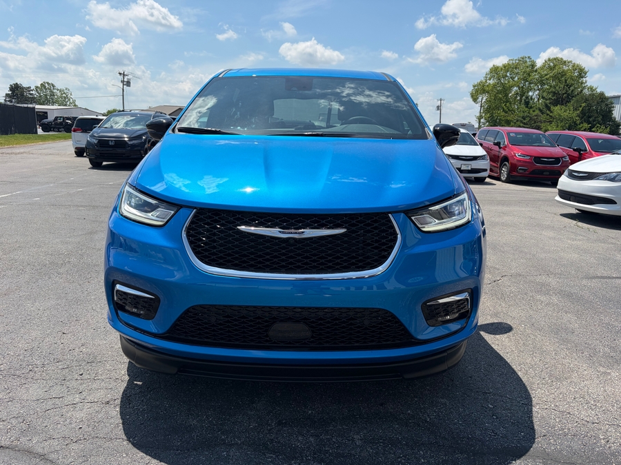 Blue Chrysler Pacifica with Side Entry Automatic Fold Out ramp