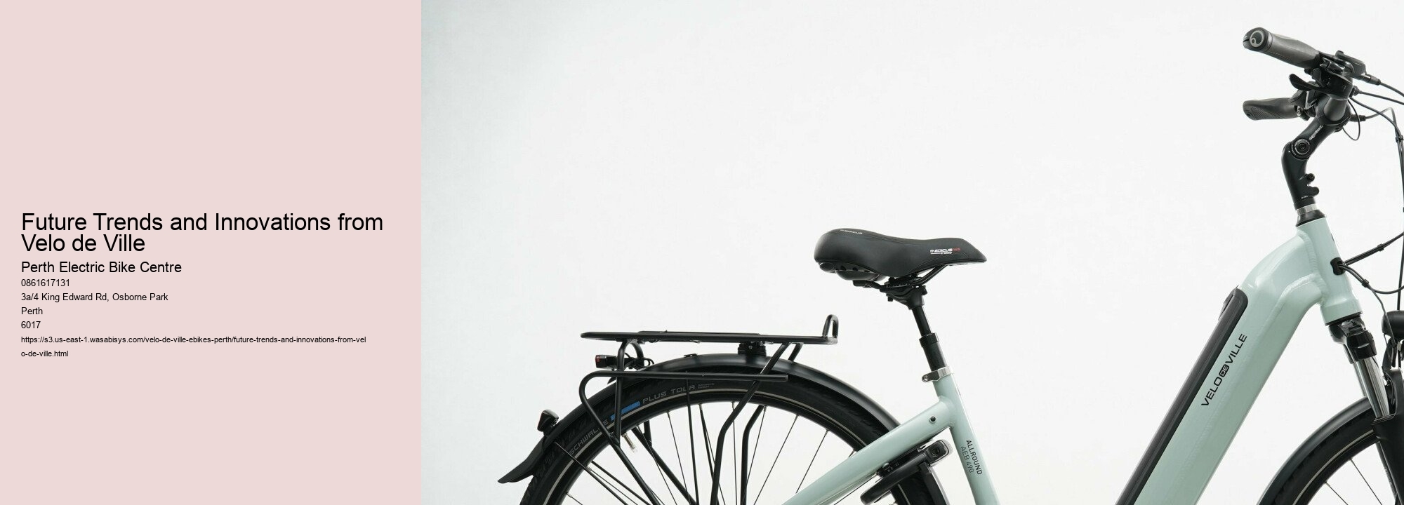 Future Trends and Innovations from Velo de Ville