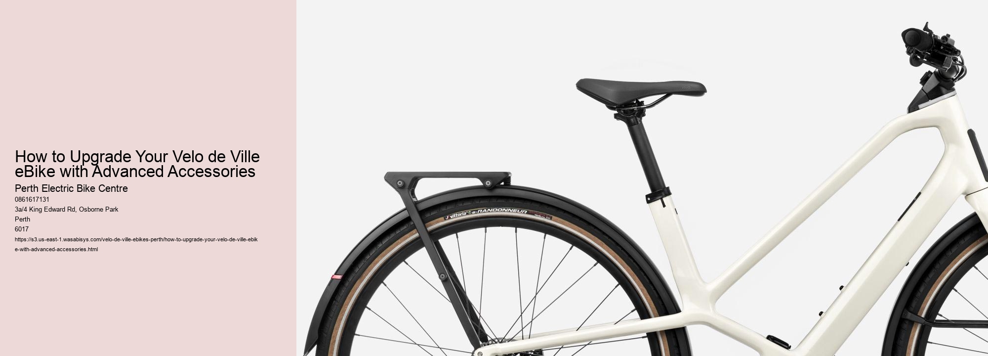 How to Upgrade Your Velo de Ville eBike with Advanced Accessories 