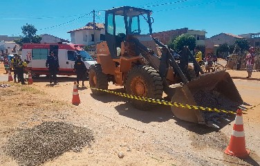 Idoso morreu após ser arrastado por máquina pá carregadeira em Luís Eduardo Magalhães, no oeste baiano
