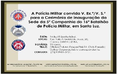 O ato de inauguração será aberto ao público