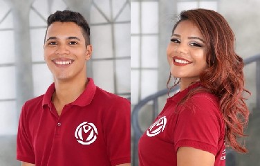 Antony Alves e Karen Luzia, ex-alunos do Ação
